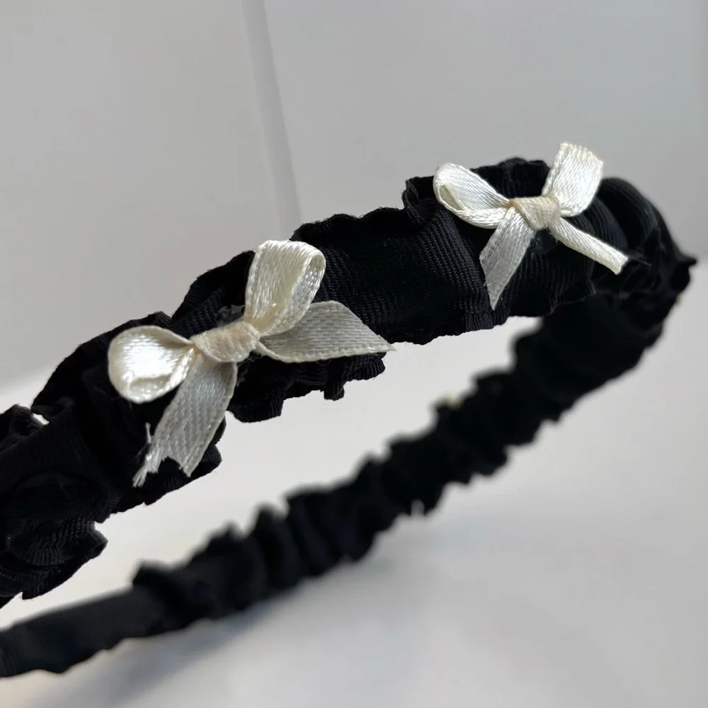Urban Outfitters Black and White Mini Bow Headband